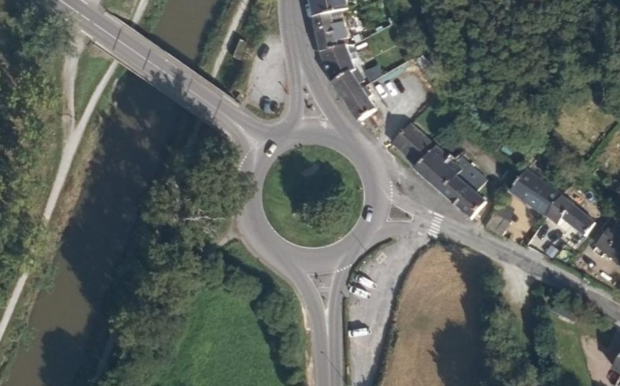 Vue aérienne du Rond-Point de Courée