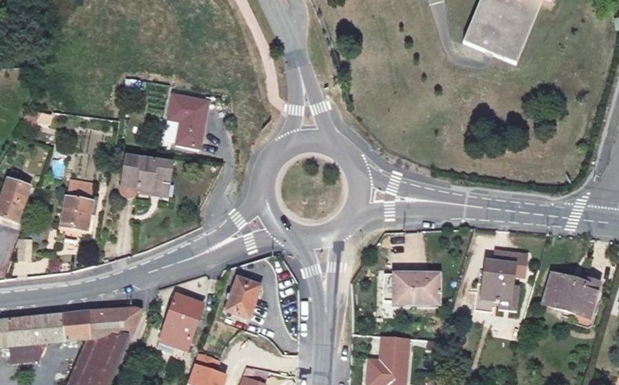 Vue aérienne du Rond-Point Jacqueline Auriol