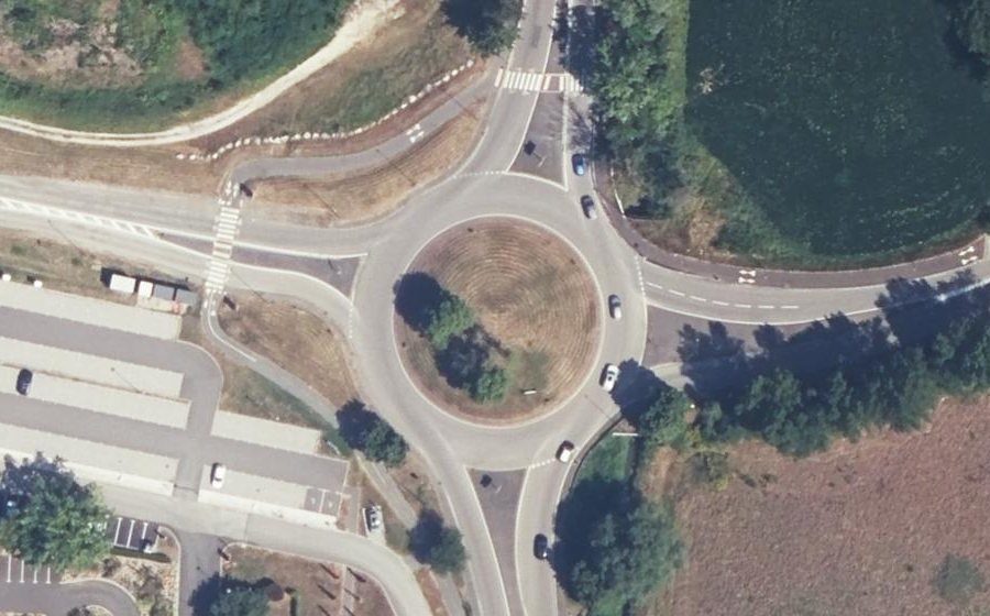 Vue aérienne du Rond-Point de l'Aéroport