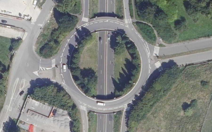 Vue aérienne du Rond-point de Bir-Hakeim