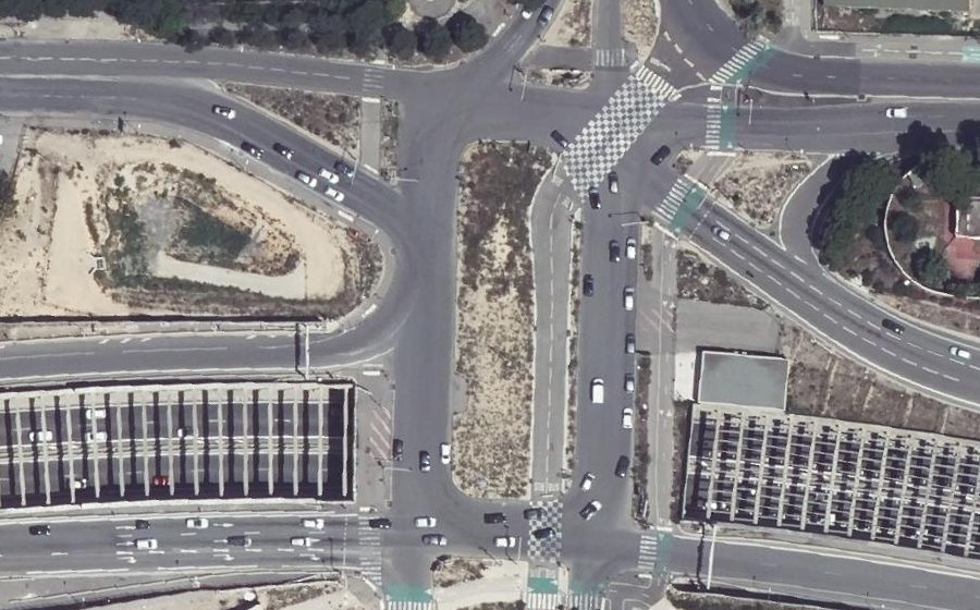 Vue aérienne du Rond-Point du Père Wresinski