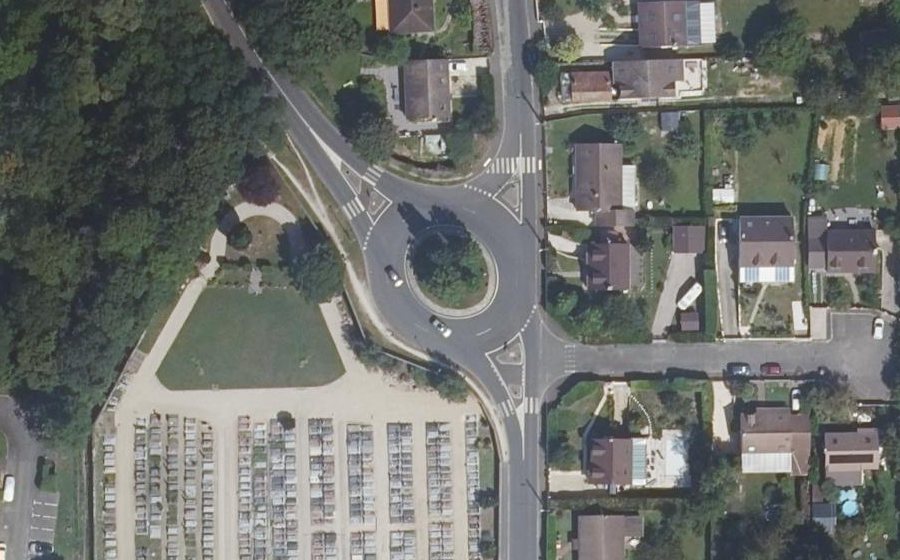 Vue aérienne du Rond-Point Roger Meier