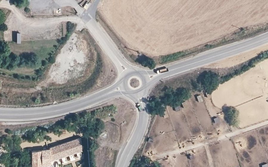 Vue aérienne du Rond-Point du Poulaud