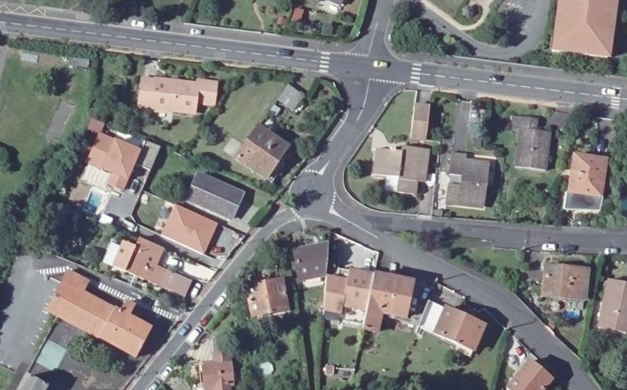 Vue aérienne du Rue de l'École