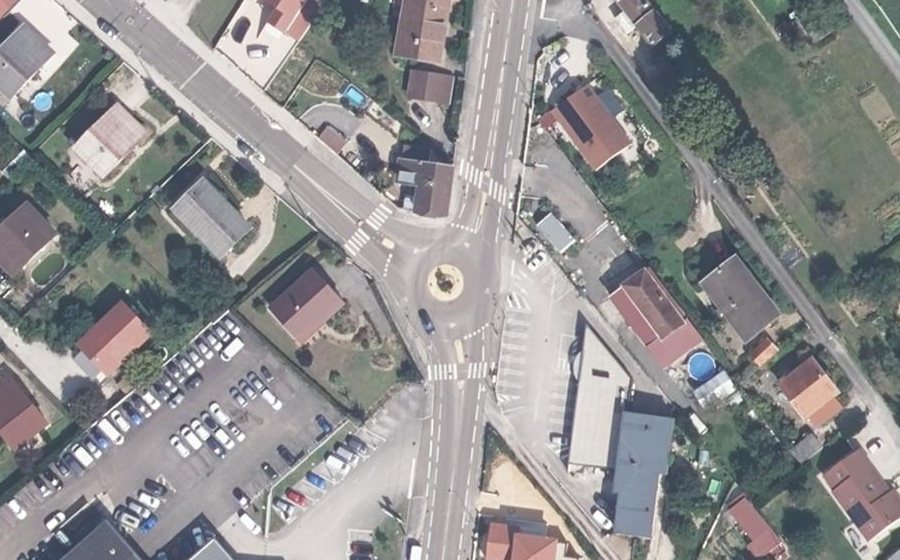 Vue aérienne du Avenue de Lattre de Tassigny