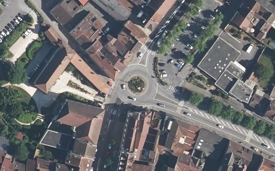 Vue aérienne de la Place de la Victoire