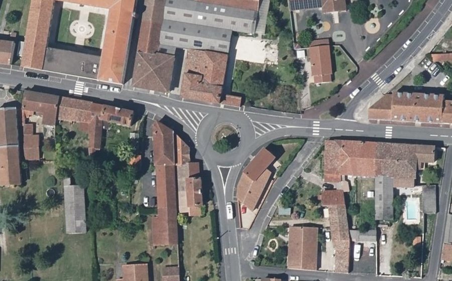 Vue aérienne du Rue Trarieux