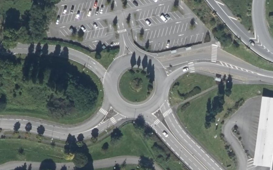 Vue aérienne du Giratoire de l'Armor