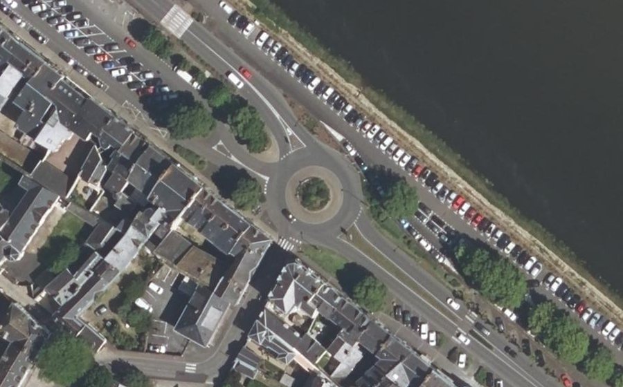 Vue aérienne du Rond-Point Montesquieu