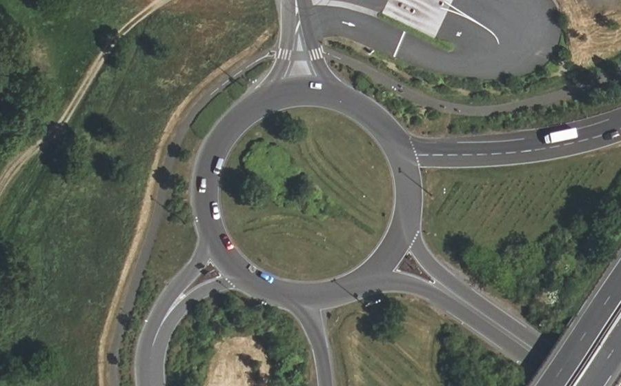Vue aérienne du Rond-Point du Carrousel