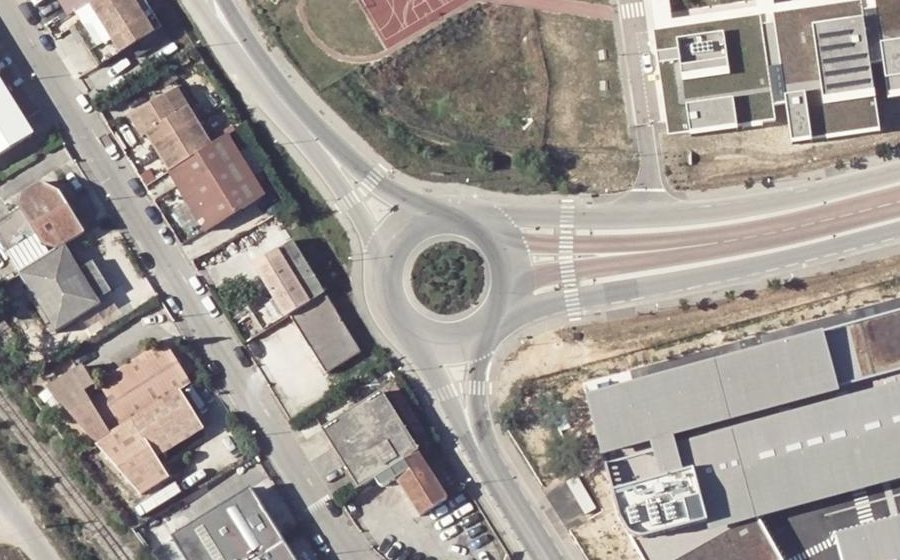 Vue aérienne du Rond-Point André Warin