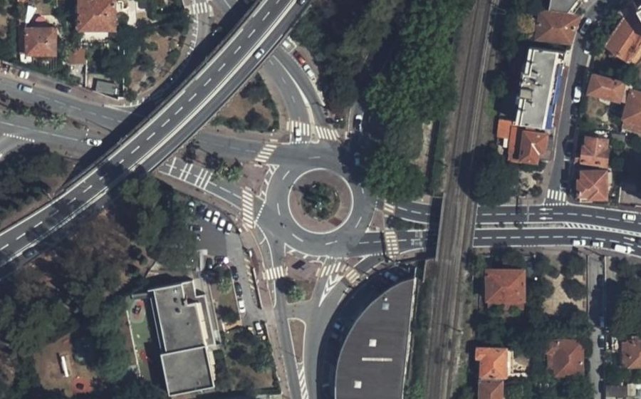 Vue aérienne du Rond-Point des Châtaigniers