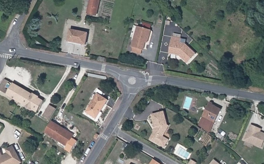Vue aérienne du Route de Voeuil