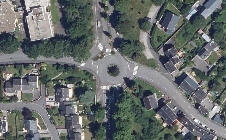 Vue aérienne du Giratoire de la France Libre