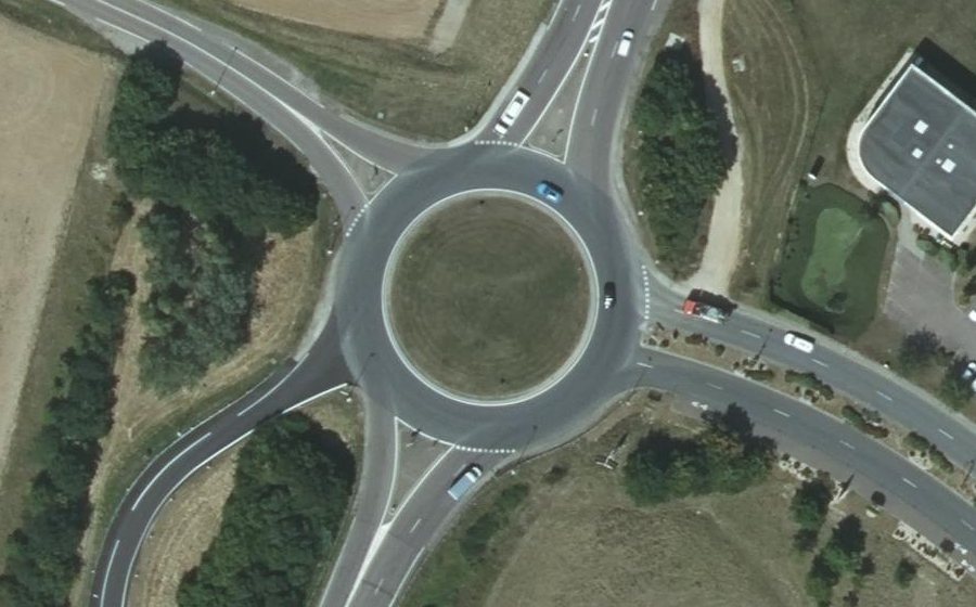 Vue aérienne du Rond-Point de la Heunière