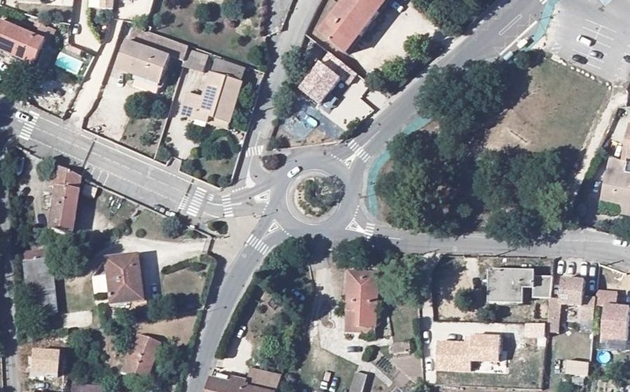 Vue aérienne du Carrefour de Walsdoms