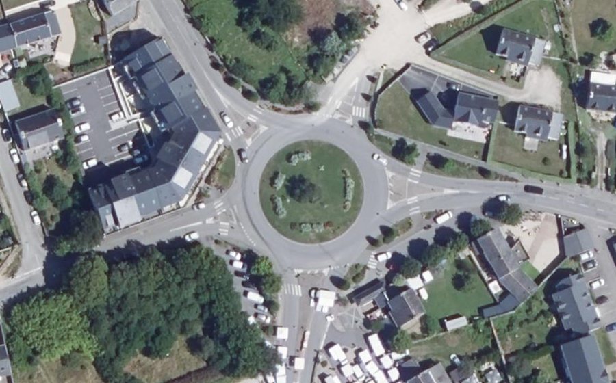 Vue aérienne du Rond-Point du Préleran