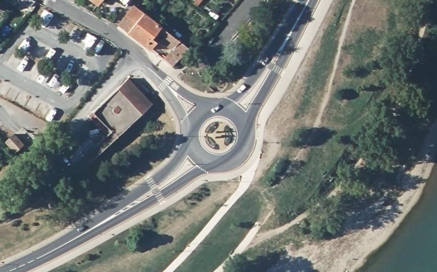Vue aérienne du Giratoire de la Saunerie