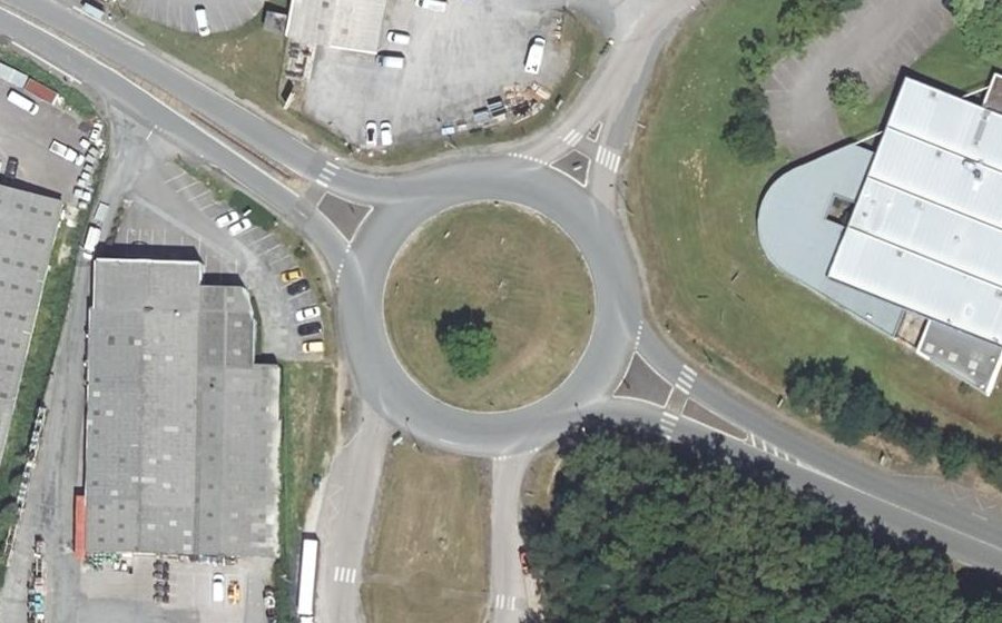 Vue aérienne du Carrefour de l'Industrie