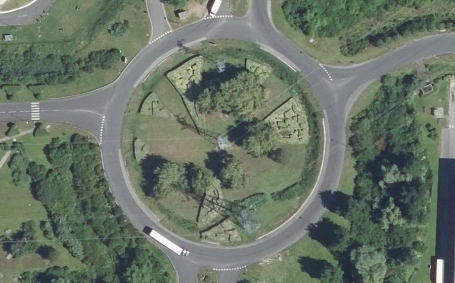 Vue aérienne du Rond-Point de l'Europe