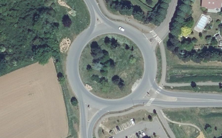 Vue aérienne du Giratoire des Hameaux de Marly