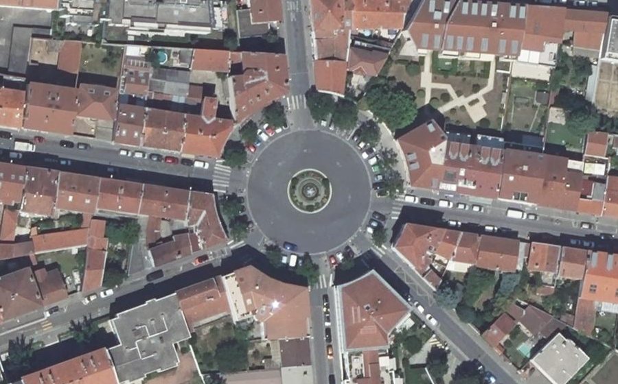 Vue aérienne de la Place Ronde André Bourgogne