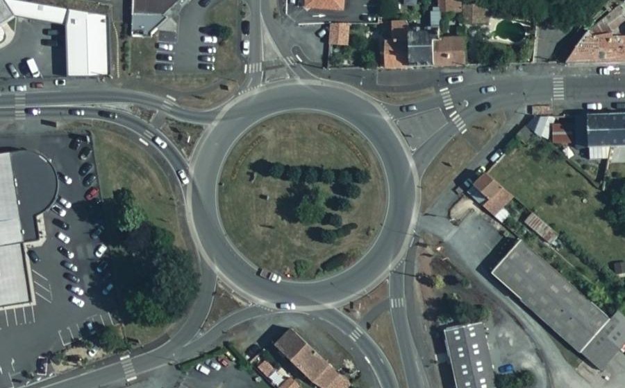 Vue aérienne du Rond-Point de l'Europe