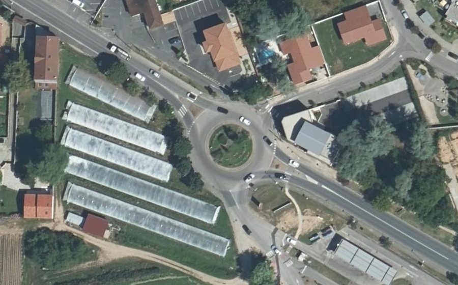 Vue aérienne du Rond-Point de la 1ère Armée