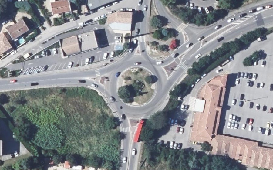 Vue aérienne du Rond-Point André Malraux