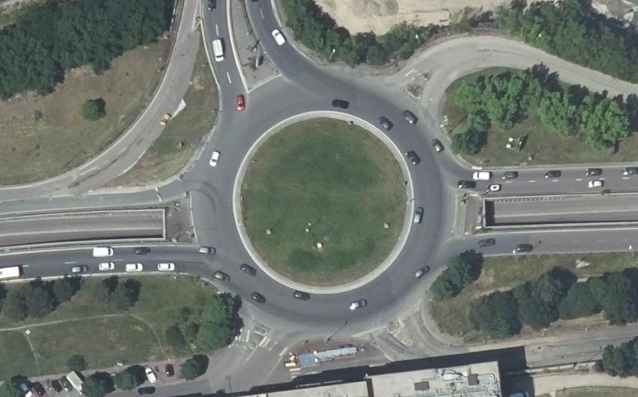 Vue aérienne du Rond-Point de la Motte