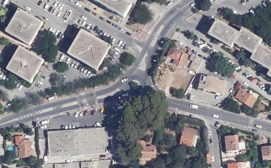 Vue aérienne du Rond-Point de la Florane