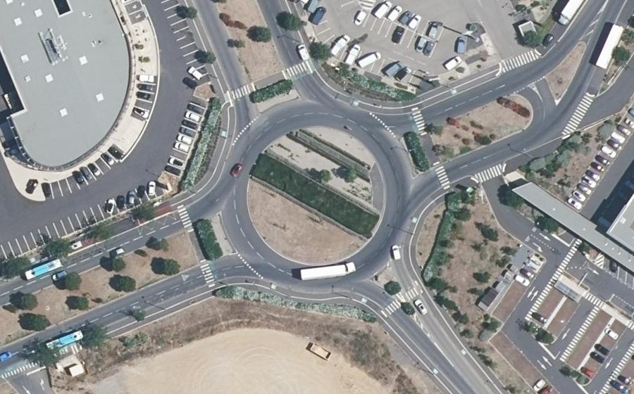 Vue aérienne du Rond-Point de l'Europe