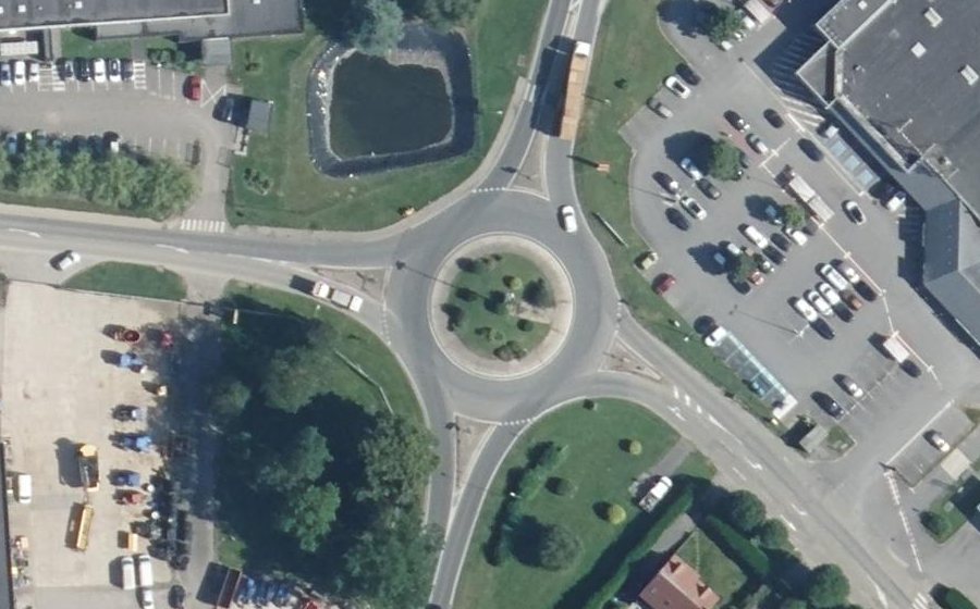 Vue aérienne du Route Nationale