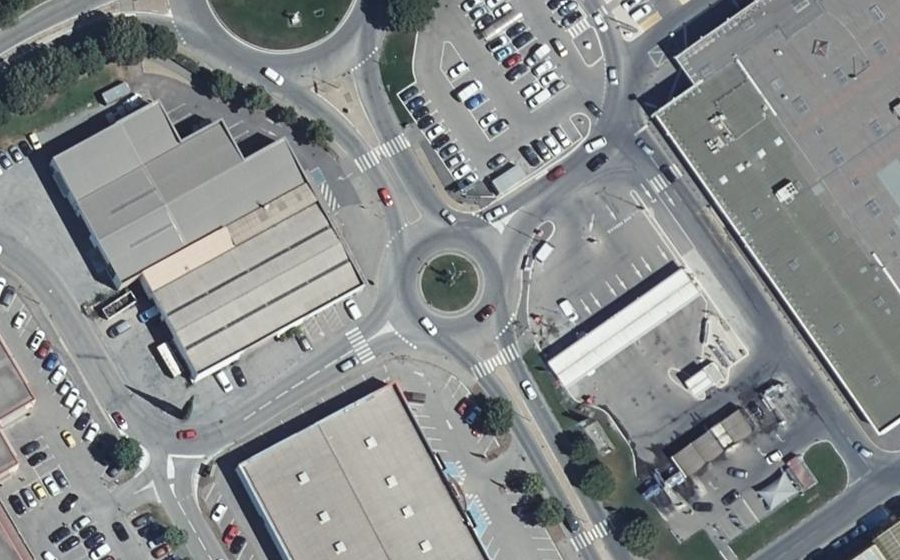 Vue aérienne du Rond-Point des Paluds