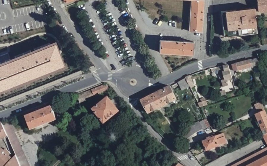 Vue aérienne du Rond-Point des Trois-Chapelles