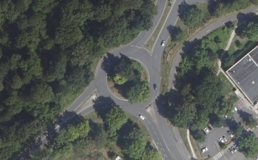 Vue aérienne du Rond-Point Buchloe