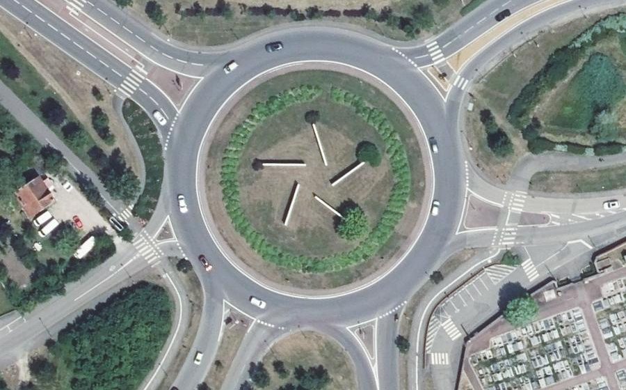 Vue aérienne du Rond-Point 2000
