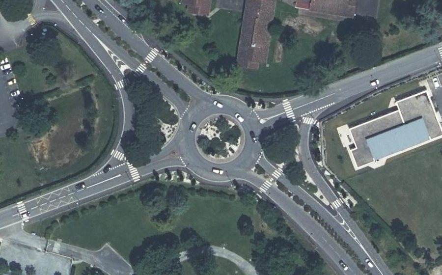 Vue aérienne du Rond-Point de la Rachoune