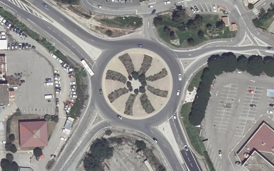 Vue aérienne du Carrefour du Guigonnet