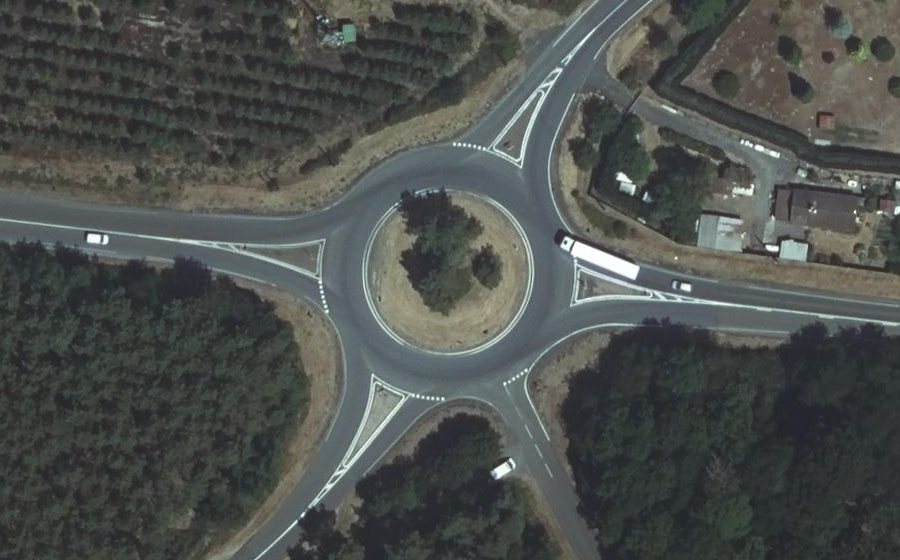 Vue aérienne du Rond-Point Wilbur Wright