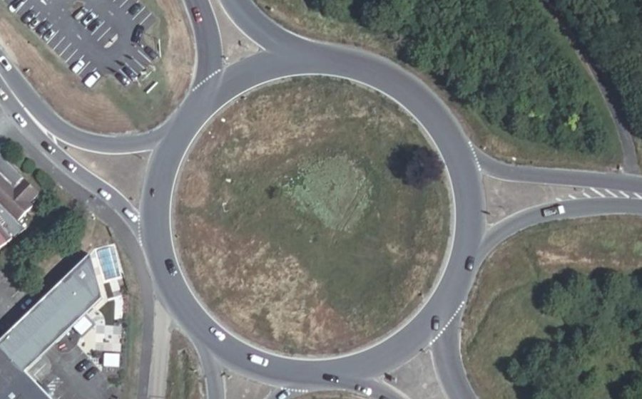 Vue aérienne du La Patte d'Oie