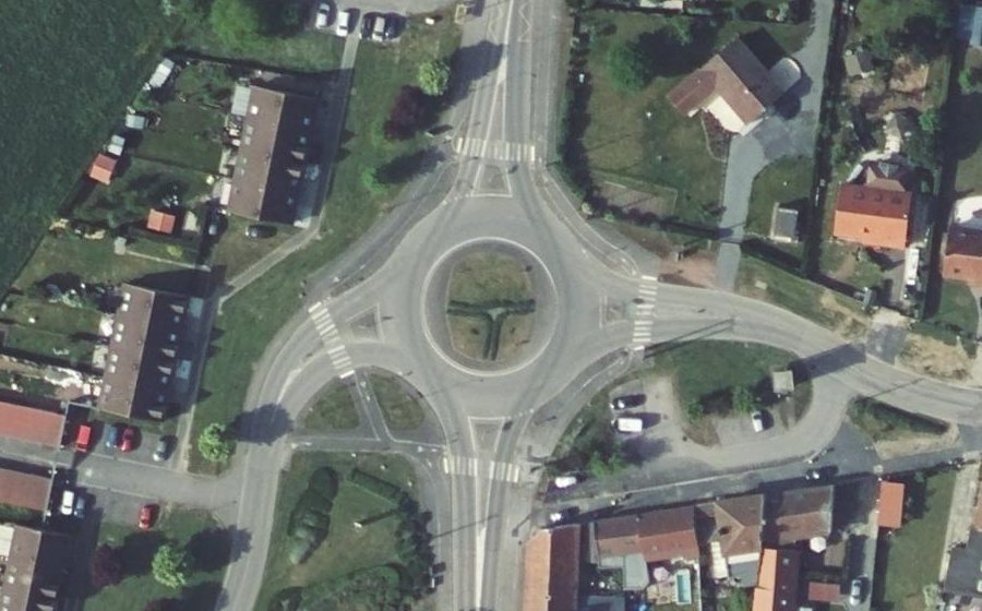 Vue aérienne du Rond-Point de Faumont