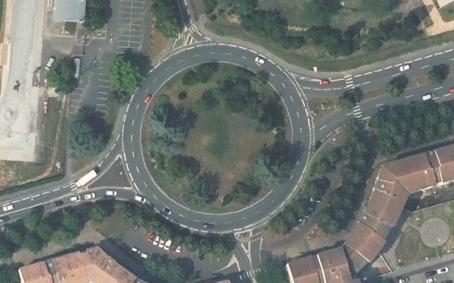 Vue aérienne du Rond-Point Général de Gaulle