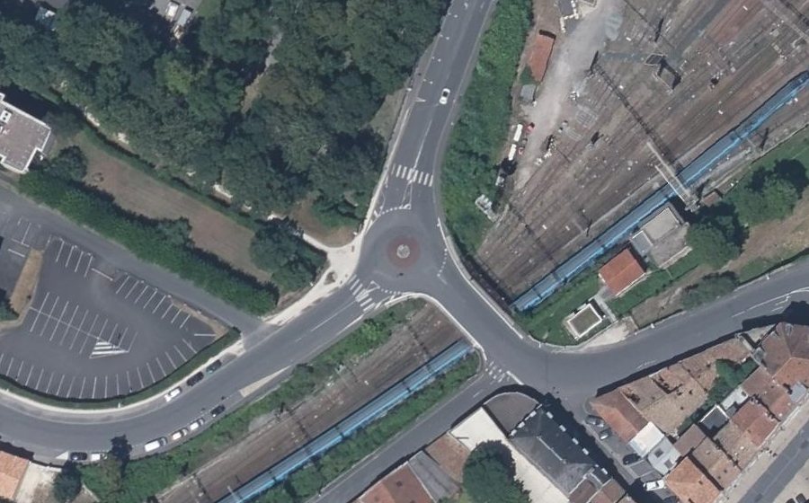 Vue aérienne du Rue Denis Papin