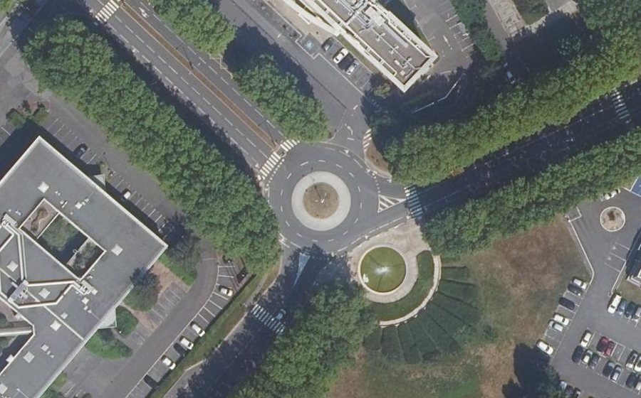 Vue aérienne du Avenue des Nations