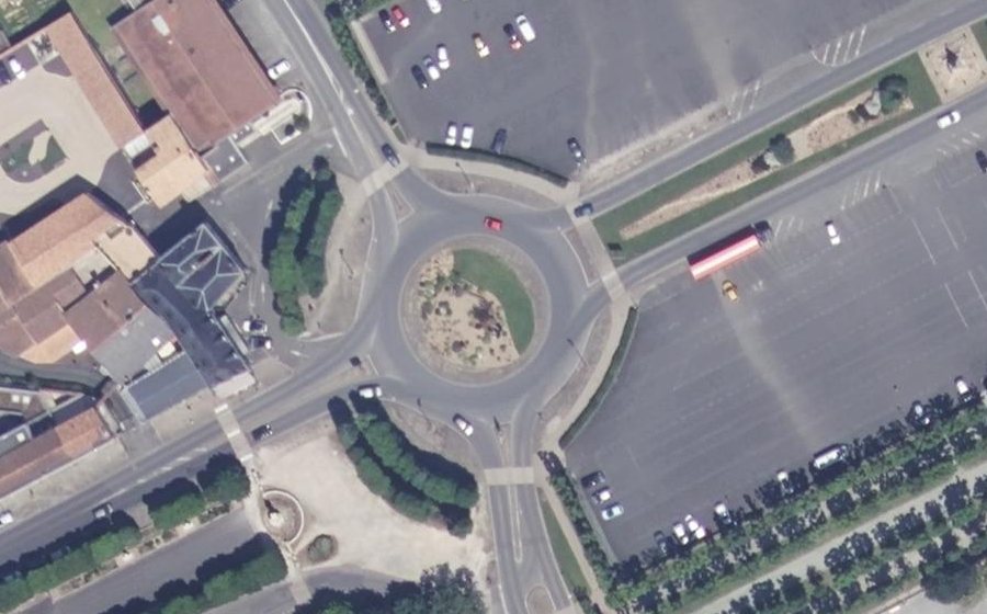 Vue aérienne du Rond-Point de la Médaille Militaire
