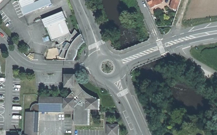Vue aérienne du Rond-Point René Cassin
