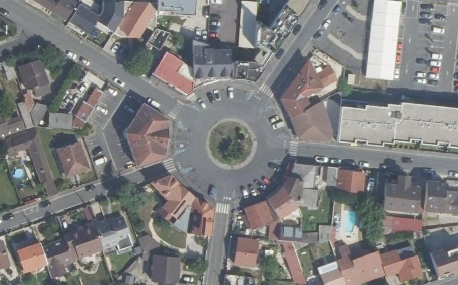 Vue aérienne du Place Salvador Allende
