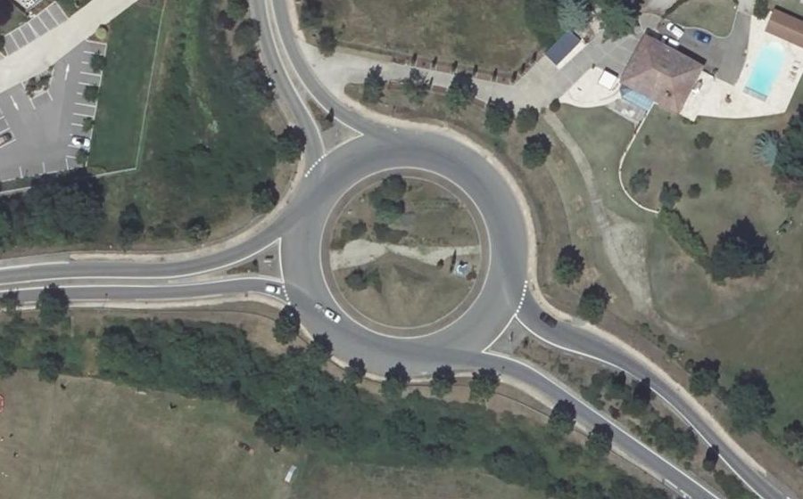 Vue aérienne du Rond-Point de Terre-Valet