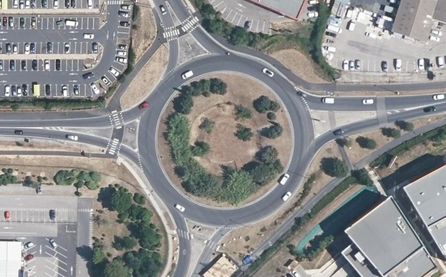 Vue aérienne du Rond-Point du Mas d'Astre